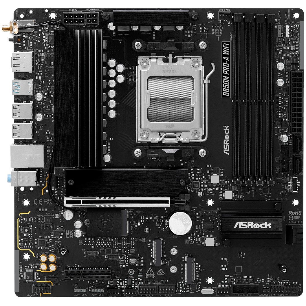 Matična ploča ASROCK B850M Pro-A WiFi (AMD B850, Socket AM5, micro ATX)-2