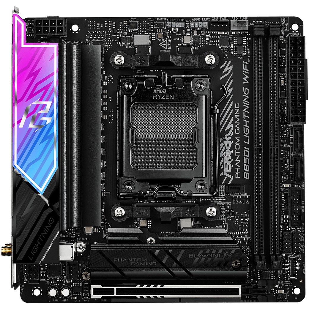 Matična ploča ASROCK Phantom Gaming B850I Lightning WiFi (AMD B850, Socket AM5, mini ITX)-2
