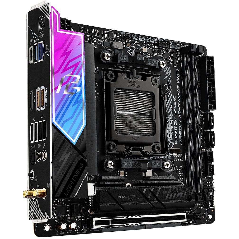 Matična ploča ASROCK Phantom Gaming B850I Lightning WiFi (AMD B850, Socket AM5, mini ITX)-3