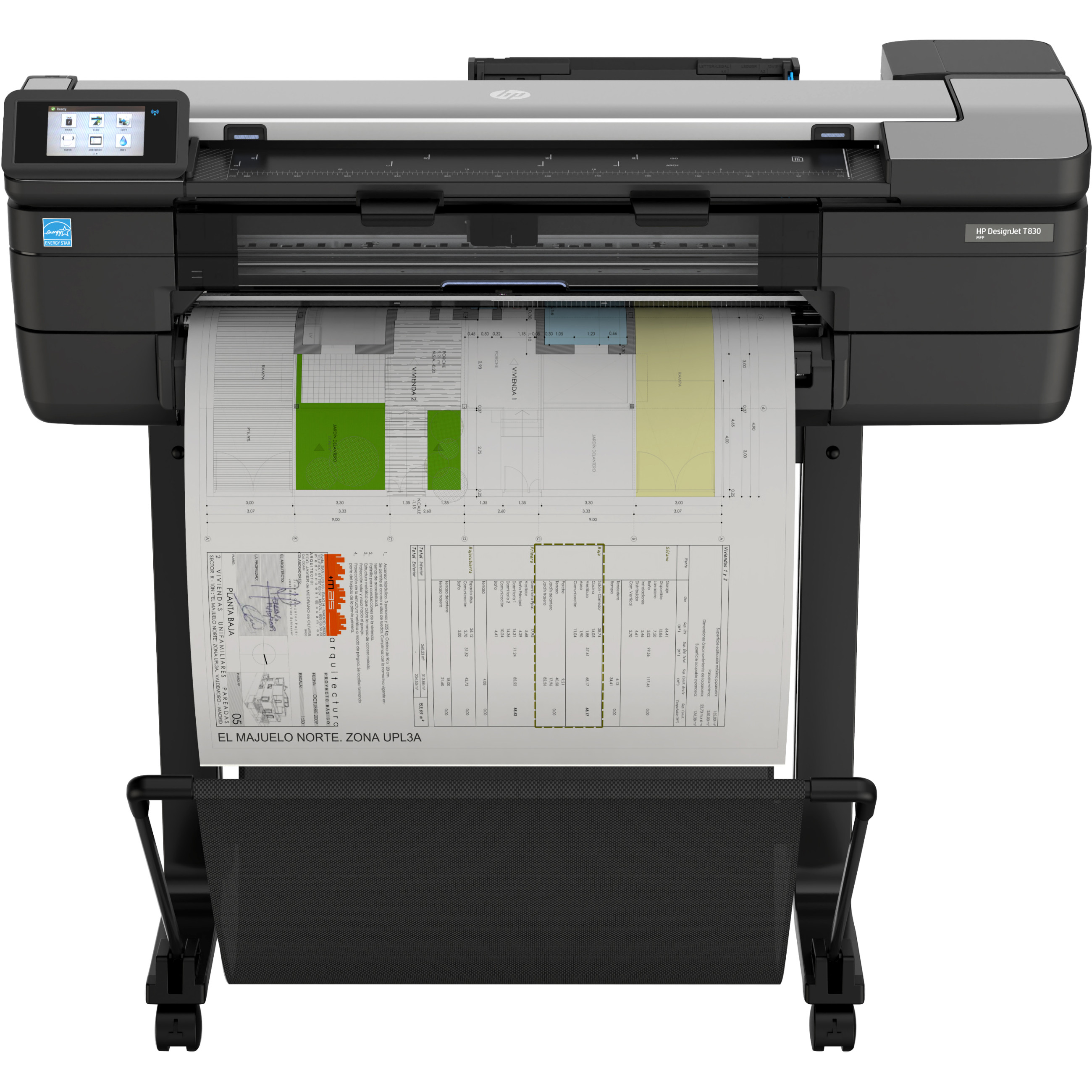 Višenamjenski pisač HP DesignJet T830 (veliki format, bežična veza, skener)