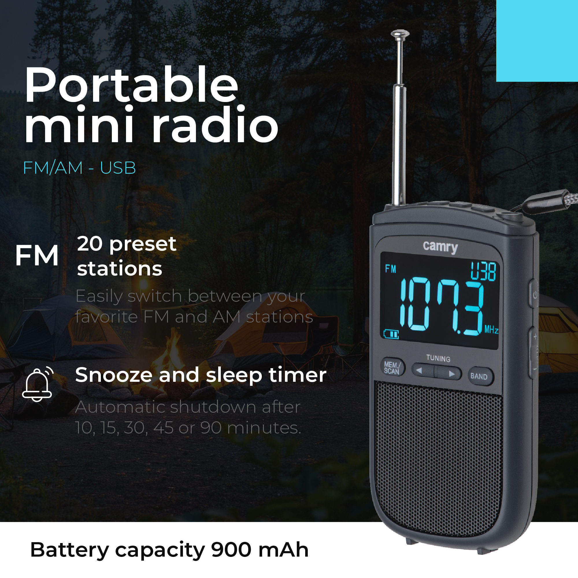 Prijenosni mini radio CAMRY CR 1905-11