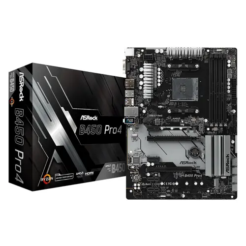 Matična ploča ASROCK B450 Pro4 (amd b450, socket am4, atx)-1