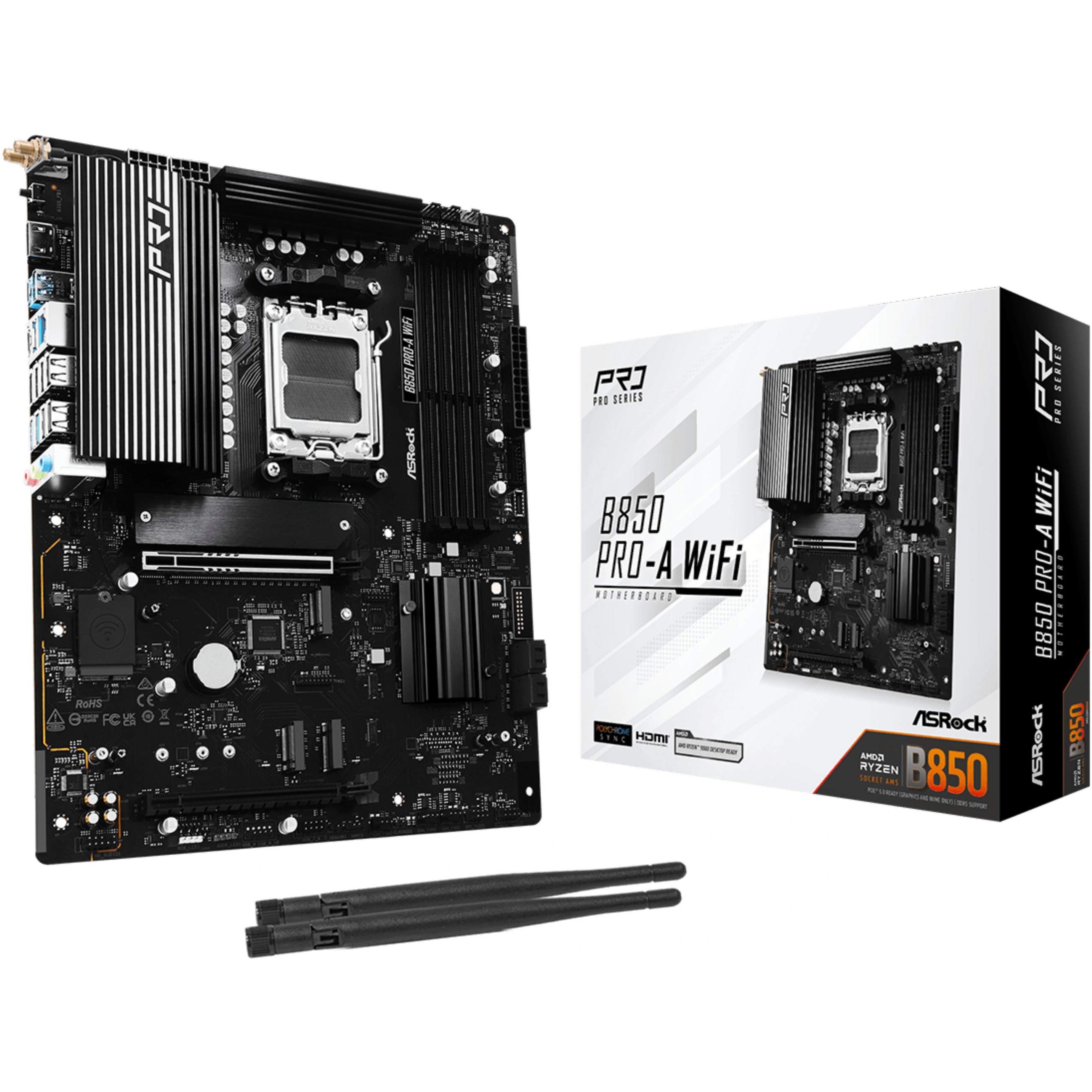 Matična ploča ASROCK B850 Pro-A WiFi (AMD B850, Socket AM5, ATX)