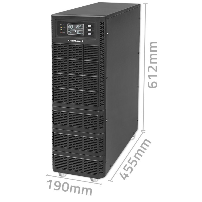 UPS Neprekidno napajanje QOLTEC Monolith Online 6kVA / 6000W (LCD, Rack/Tower, Power Factor 1.0)-1