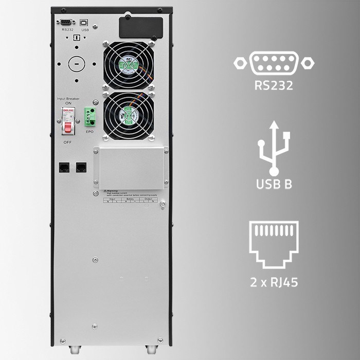 UPS Neprekidno napajanje QOLTEC Monolith Online 6kVA / 6000W (LCD, Rack/Tower, Power Factor 1.0)-11