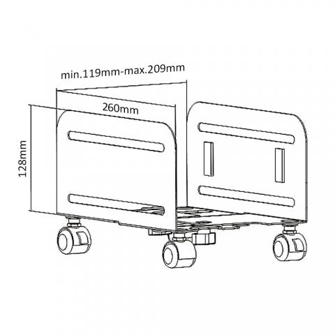 Platforma s kotačima MACLEAN Mount MC-851 crna boja-6