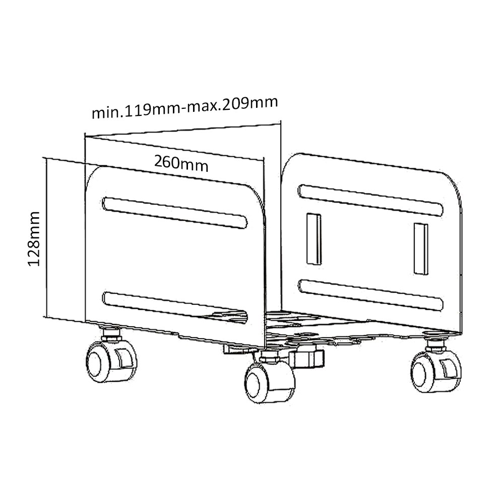 Platforma s kotačima MACLEAN Mount MC-851 crna boja-10