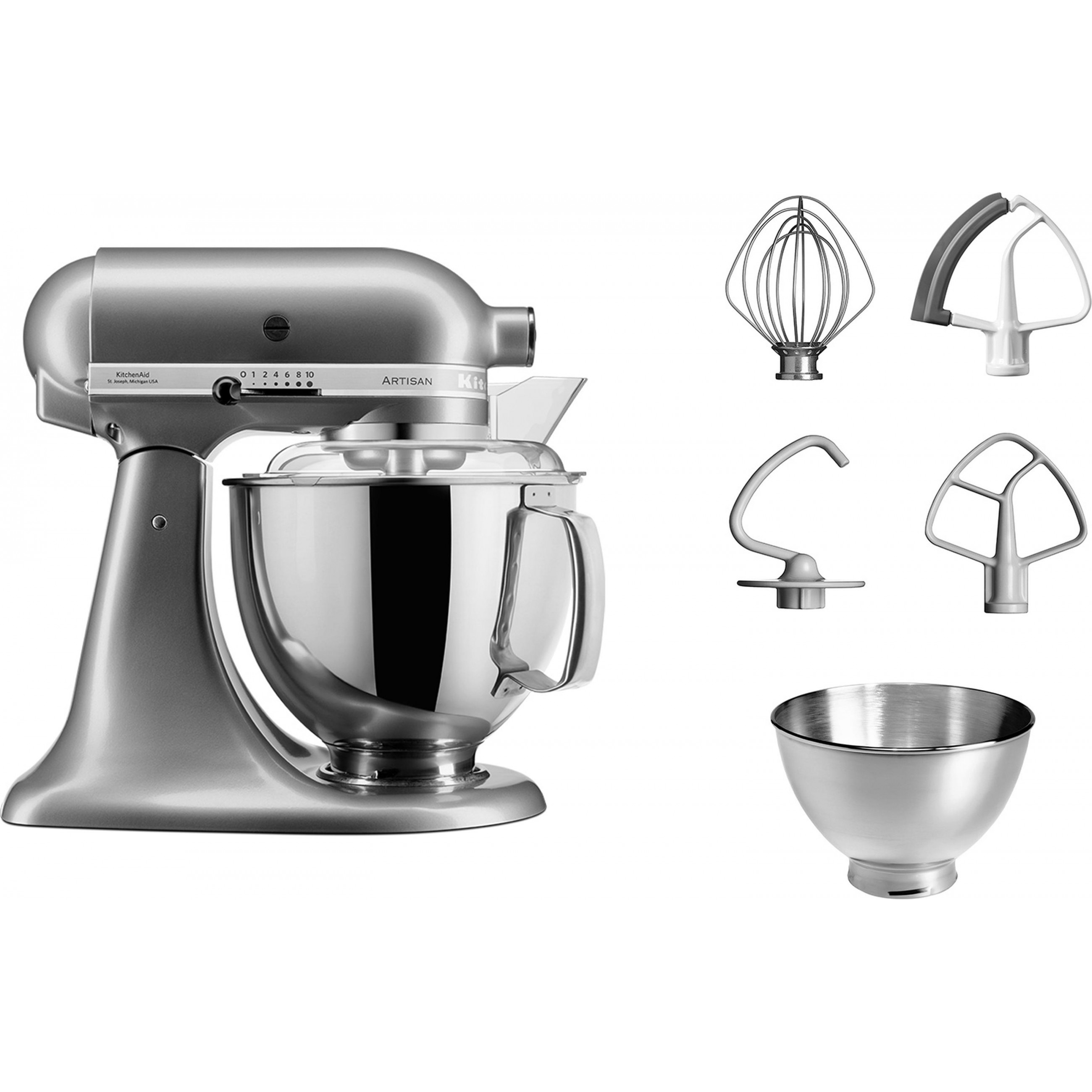 Kuhinjski procesor KITCHENAID 5KSM175PSECU (300 W, kapacitet 4.8 L, grafit)-1