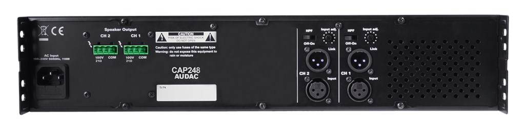 AUDAC CAP248 audio amplifier 2.0 channels Black-1