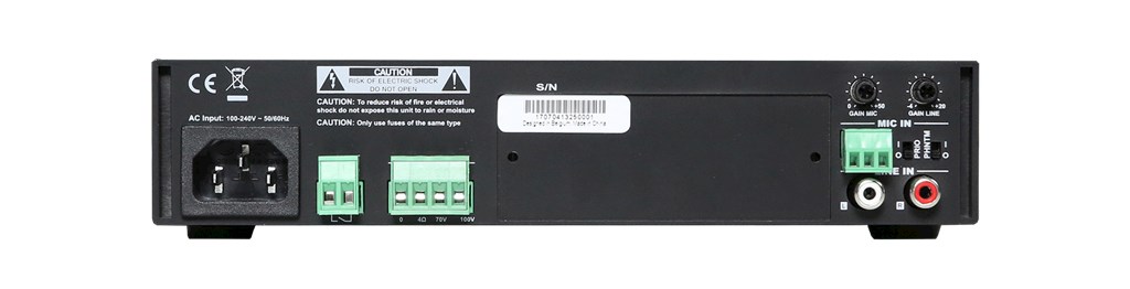 Audio pojačalo AUDAC COM108 (klasa D, vršna snaga po kanalu 80 W, frekvencijski raspon 20 - 20000 Hz, SNR 90 dB, crna boja)-1