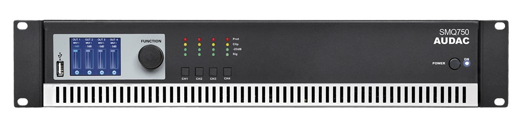 Four-channel amplifier AUDAC SMQ750-0