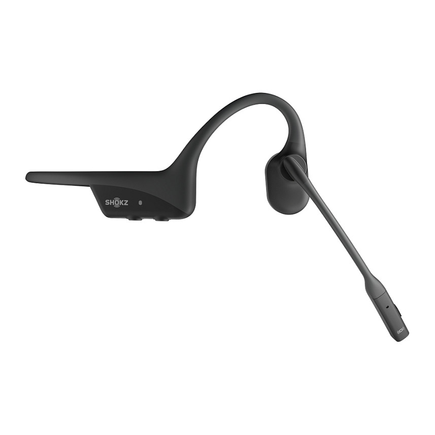 SHOKZ OpenComm2 2025 Upgrade Wireless Bluetooth Bone Conduction Videoconferencing Headset with USB-C Charging Port | 16 Hr Talk Time, 29m Wireless Range, 1 Hr Charge Time | Includes Noise Cancelling Boom Mic, Black-2
