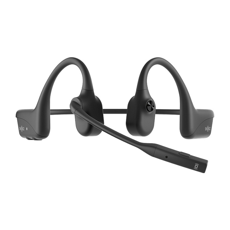 SHOKZ OpenComm2 2025 Upgrade Wireless Bluetooth Bone Conduction Videoconferencing Headset with USB-C Charging Port | 16 Hr Talk Time, 29m Wireless Range, 1 Hr Charge Time | Includes Noise Cancelling Boom Mic, Black-3