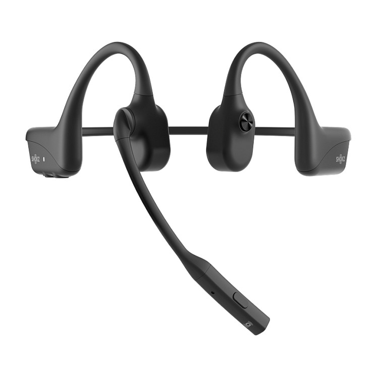 SHOKZ OpenComm2 2025 Upgrade Wireless Bluetooth Bone Conduction Videoconferencing Headset with USB-C Charging Port | 16 Hr Talk Time, 29m Wireless Range, 1 Hr Charge Time | Includes Noise Cancelling Boom Mic, Black-4