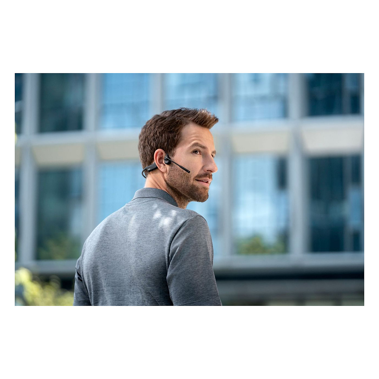 SHOKZ OpenComm2 2025 Upgrade Wireless Bluetooth Bone Conduction Videoconferencing Headset with USB-C Charging Port | 16 Hr Talk Time, 29m Wireless Range, 1 Hr Charge Time | Includes Noise Cancelling Boom Mic, Black-9