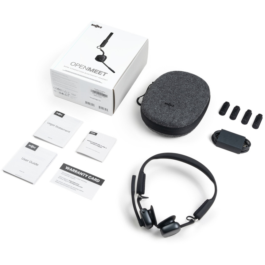 SHOKZ OpenMeet Wireless Bluetooth Bone Conduction Videoconferencing Headset-6