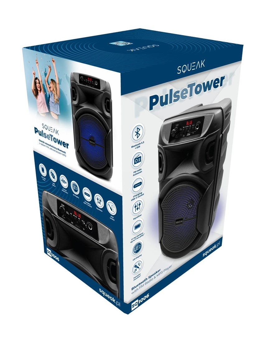 SQUEAK KARAOKE SPEAKER PULSETOWER BT 5.3 + EDR SQ1006-1