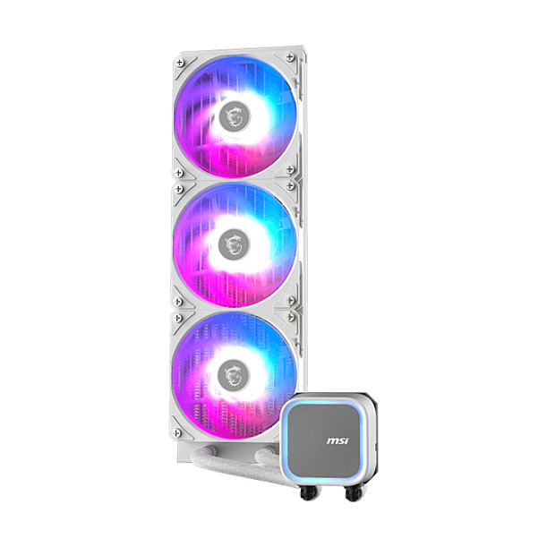 Vodeno hlađenje MSI MAG CoreLiquid A13 360 WHITE (360mm, 3x120mm ventilator, ARGB, bijelo)-1