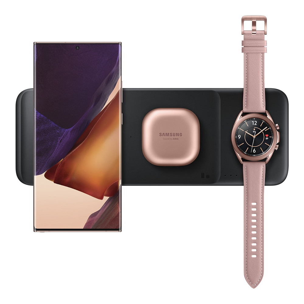 Bežični punjač SAMSUNG EP-P6300 (za smartphone, smartwatch, crni, brzo punjenje)-1