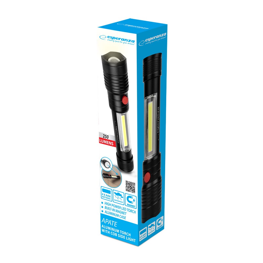 Ručna svjetiljka ESPERANZA EOT069 (LED, 2500 lm, domet svjetlosti 100 m, 3 W, 4 x AAA)-1