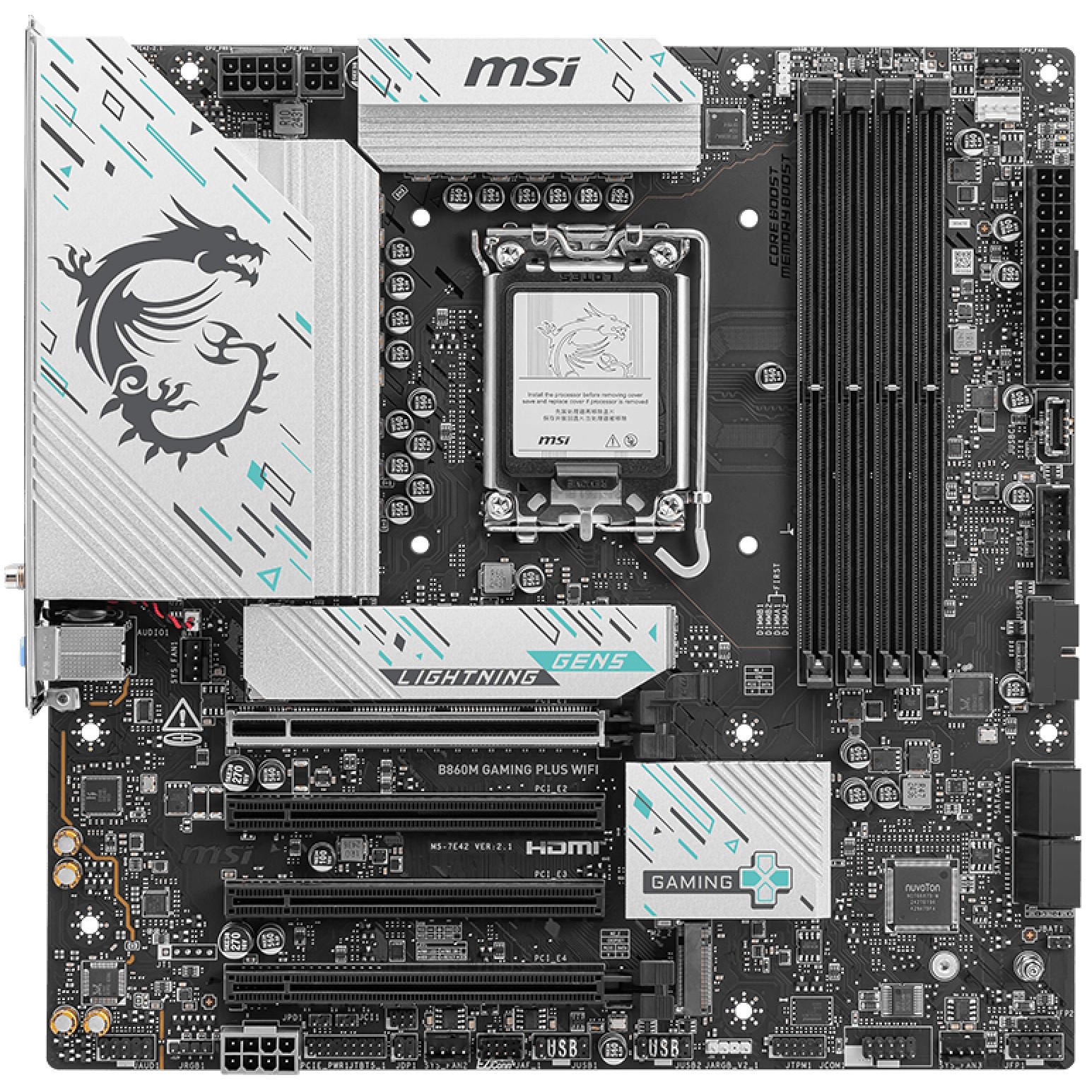 Motherboard MSI B860M GAMING PLUS WIFI Intel B860 LGA 1851 micro ATX-1