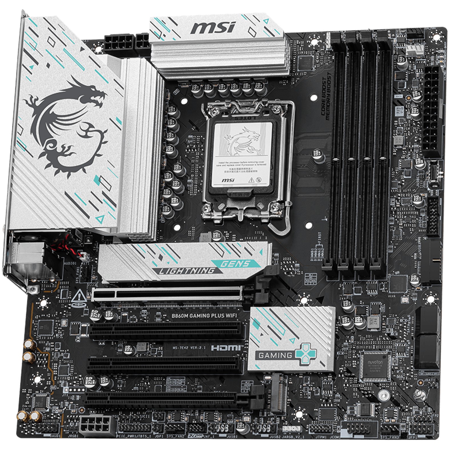 Motherboard MSI B860M GAMING PLUS WIFI Intel B860 LGA 1851 micro ATX-2