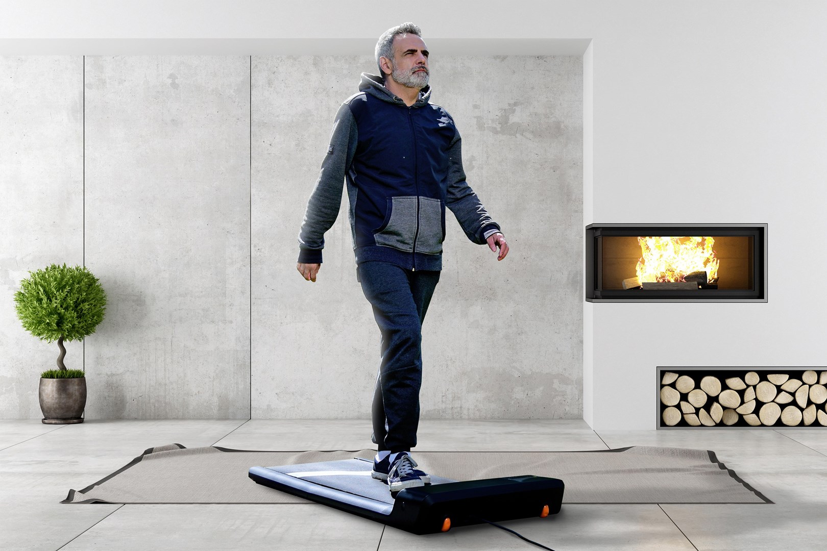 Traka za hodanje KINGSMITH WalkingPad A1 Pro (sklopiva, do 6 km/h, nosivost 105 kg, crna boja)-21