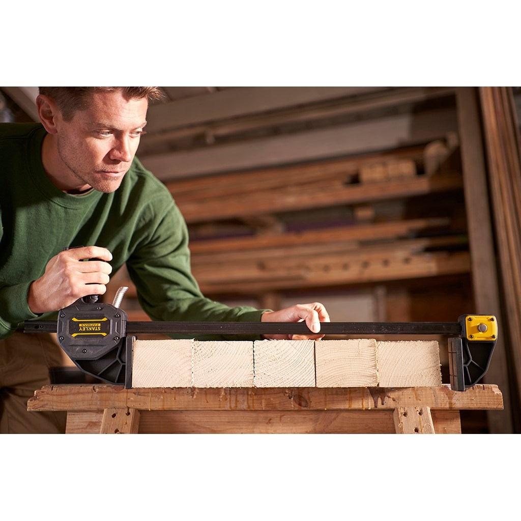 Stanley Tools FatMax XL Trigger Clamp 300mm, STA083239 The Stanley Tools FatMax XL Trigger Clamp has a tough, heat treated steel I beam bar that provides long lasting strength and durability. Fitted w-2