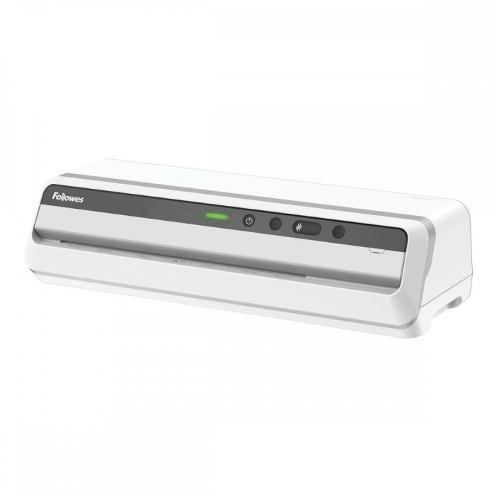 Laminator FELLOWES Jupiter A3 (tip hladno/toplo laminiranje, vrijeme zagrijavanja 1 min, brzina laminiranja 1400 mm/min, maksimalna širina laminacije 31,8 cm, minimalna debljina folije 75 µm, maksimalna debljina folije 250 µm, maksimalna debljina dokumenta 0,8 mm, format A3, sustav laminacije s vrećicama, vrijeme laminacije 17 s, broj valjaka 6, boja proizvoda siva/bijela, signalna lampica da, indikator spremnosti da, funkcija automatskog isključivanja da, funkcija unatrag da, automatsko prepoznavanje zastoja da, ugrađeni zaslon ne)-0