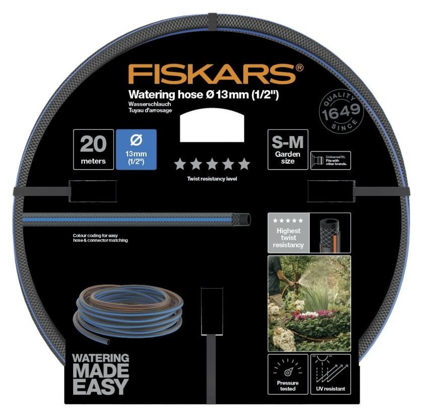 Vrtna crijeva FISKARS 1027107 (20 m, iznad tla, plava, siva)-1
