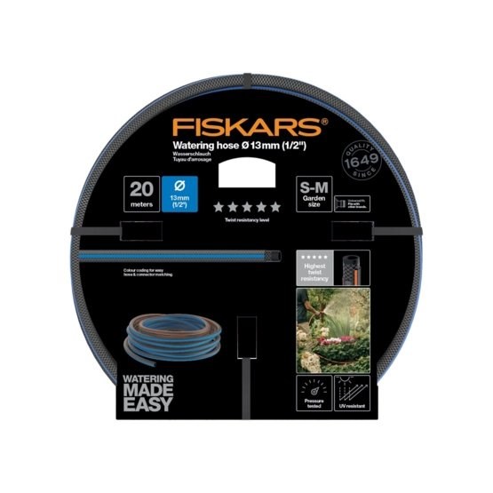 Vrtna crijeva FISKARS 1027107 (20 m, iznad tla, plava, siva)-0