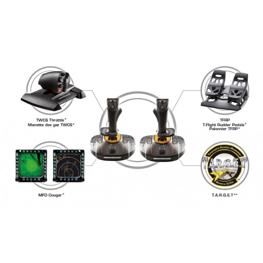 Thrustmaster T.16000M FCS SPACE SIM DUO Black, Orange USB Joystick Analogue / Digital PC-3
