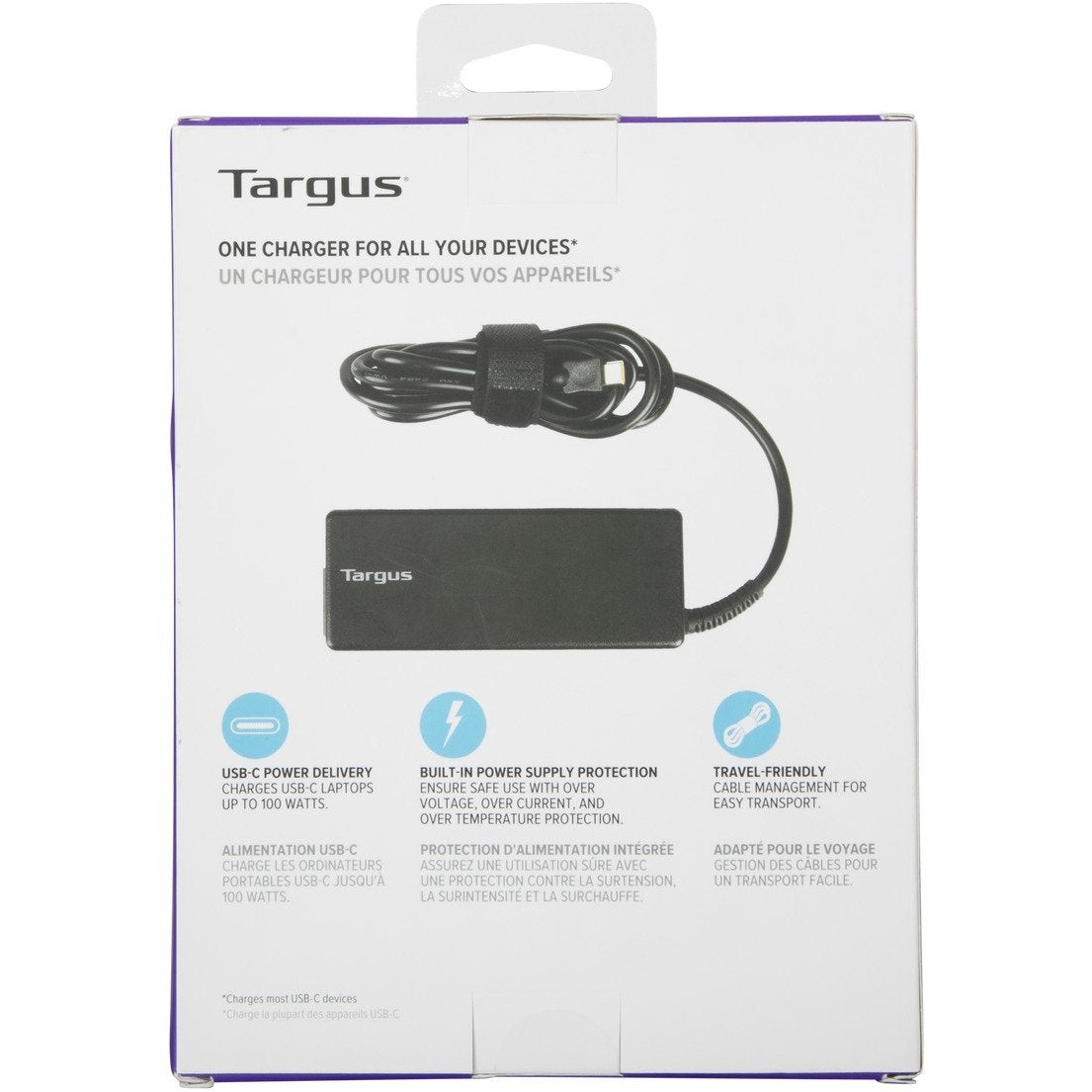 Punjač TARGUS 100 W USB-C PD punjač - za laptop ili Power Pass-Thru docks-8