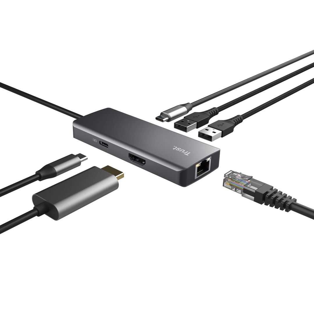 Adapter TRUST Dalyx USB Type-C 1000 Mbit/s Silver-8