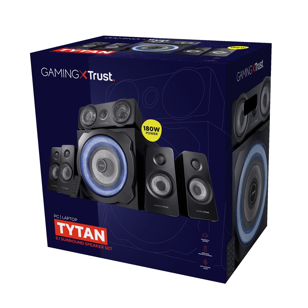 Zvučnici TRUST GXT 658 Tytan 5.1 (90 W, 5.1 channels) crni-3
