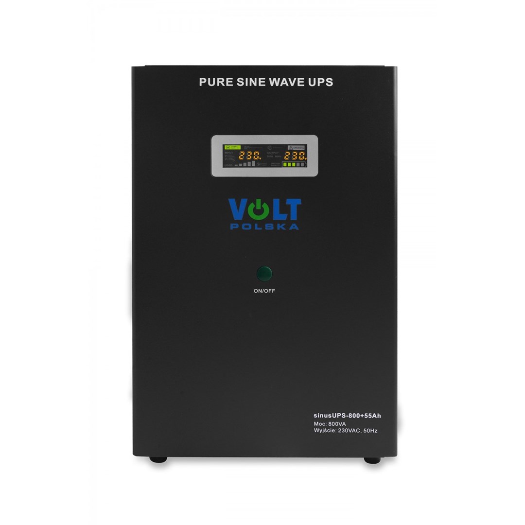 Komplet za neprekidno napajanje VOLT POLSKA sinusPRO 800 E (500W) s AGM baterijom 55Ah-0