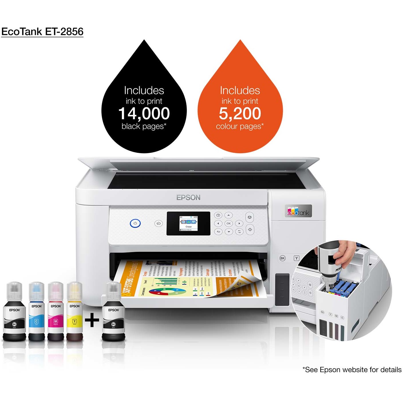 Inkjet pisač EPSON EcoTank ET-2856 A4 5760 x 1440 DPI 33 ppm Wi-Fi-15