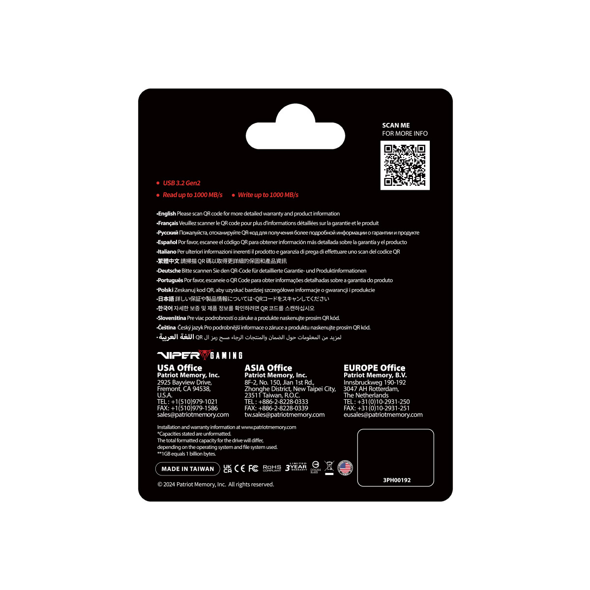 Vanjski SSD disk PATRIOT Viper PVP30 Duo 512GB (USB 3.2 Gen2)-5