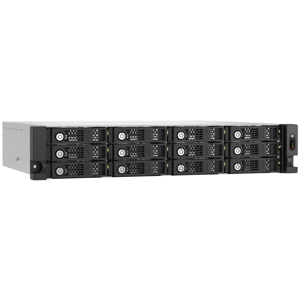 QNAP TL-R1200PES-RP storage drive enclosure HDD/SSD enclosure Black, Grey 2.5/3.5"-3