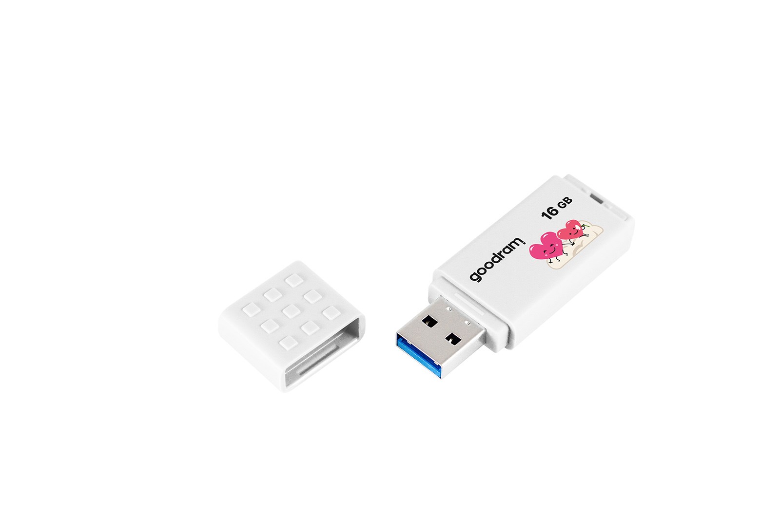 Pendrive GoodRam UME3-0160W0R11-V (16GB; USB 3.0; kolor biały) VALENTINE-3