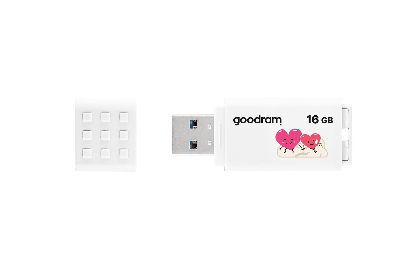 Pendrive GoodRam UME3-0160W0R11-V (16GB; USB 3.0; kolor biały) VALENTINE-1