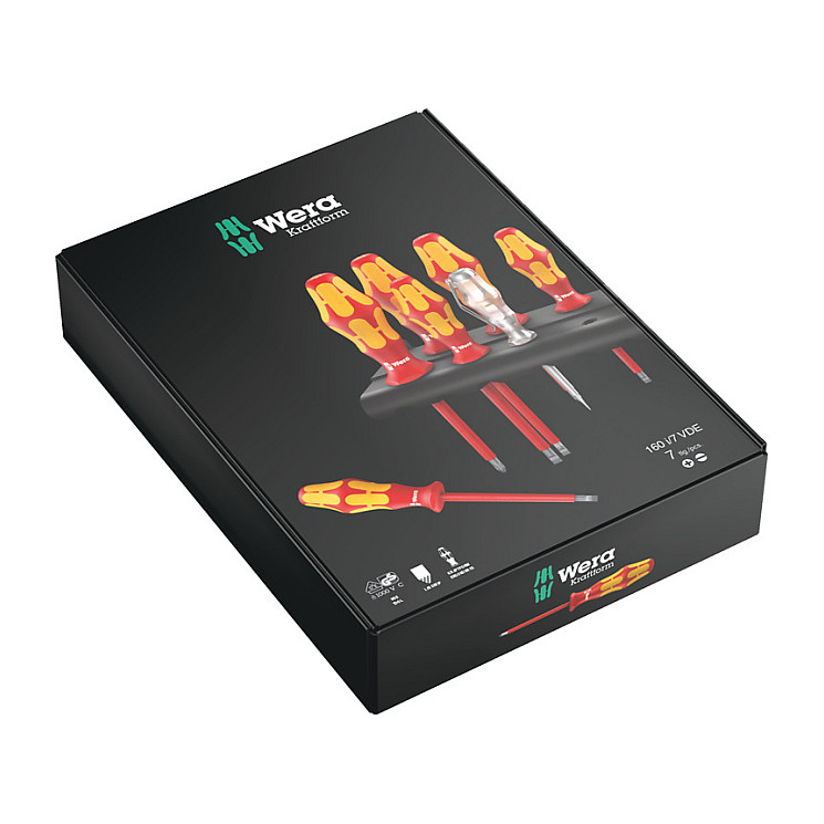 Set odvijača WERA Kraftform Plus VDE 160 i/7 (7 komada, 1000V, s nosačem)-1