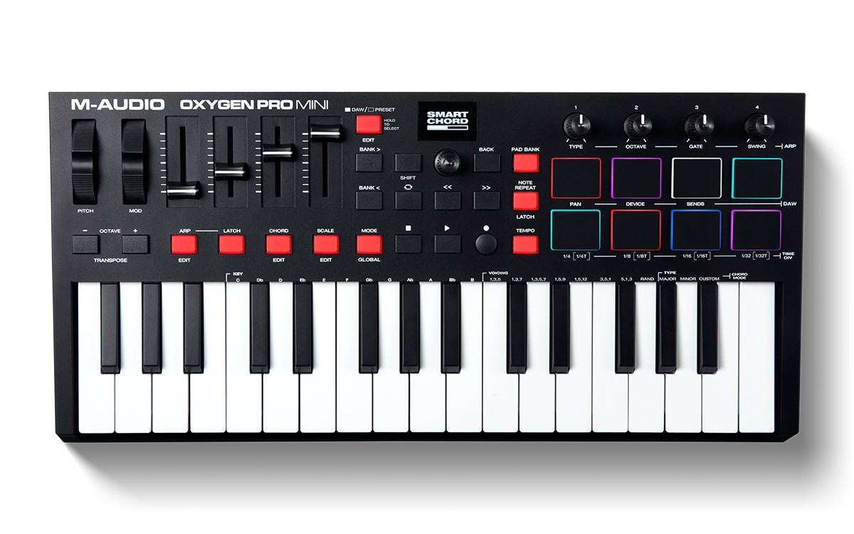 M-AUDIO Oxygen Pro Mini MIDI keyboard 32 keys USB Black-1