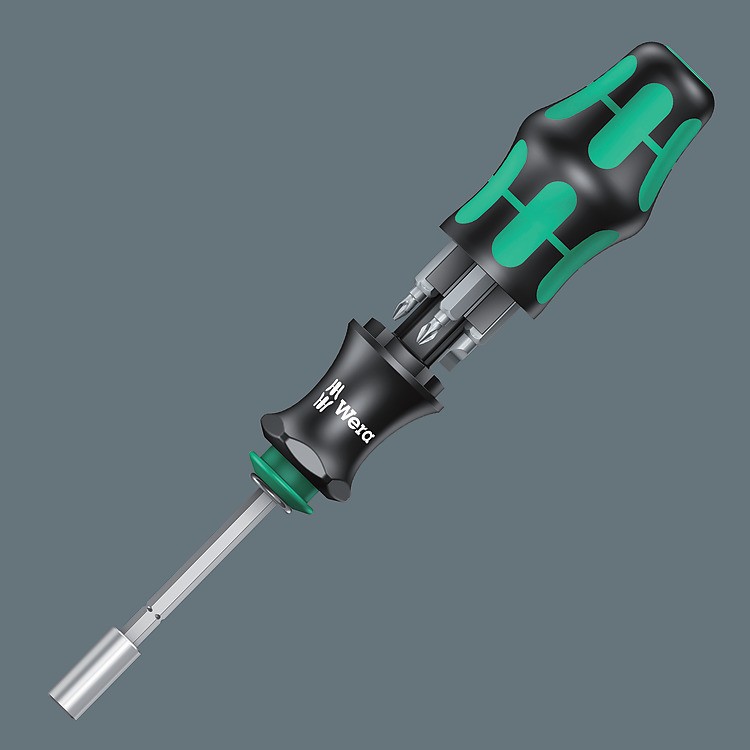 Multi-bit screwdriver WERA 05134491001 (screwdrivers/bits sizes PH 1 x 25 mm, PH 2 x 25 mm, PZ 1 x 25 mm, PZ 2 x 25 mm, slot 1 x 5.5 x 25 mm, slot 1.2 x 6.5 x 25 mm, handle material plastic, holder material metal, number of bits 6 pc(s))-2