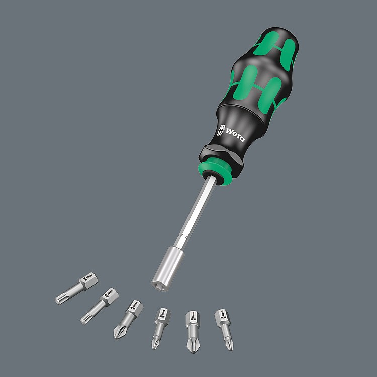 Multi-bit screwdriver WERA 05134491001 (screwdrivers/bits sizes PH 1 x 25 mm, PH 2 x 25 mm, PZ 1 x 25 mm, PZ 2 x 25 mm, slot 1 x 5.5 x 25 mm, slot 1.2 x 6.5 x 25 mm, handle material plastic, holder material metal, number of bits 6 pc(s))-8