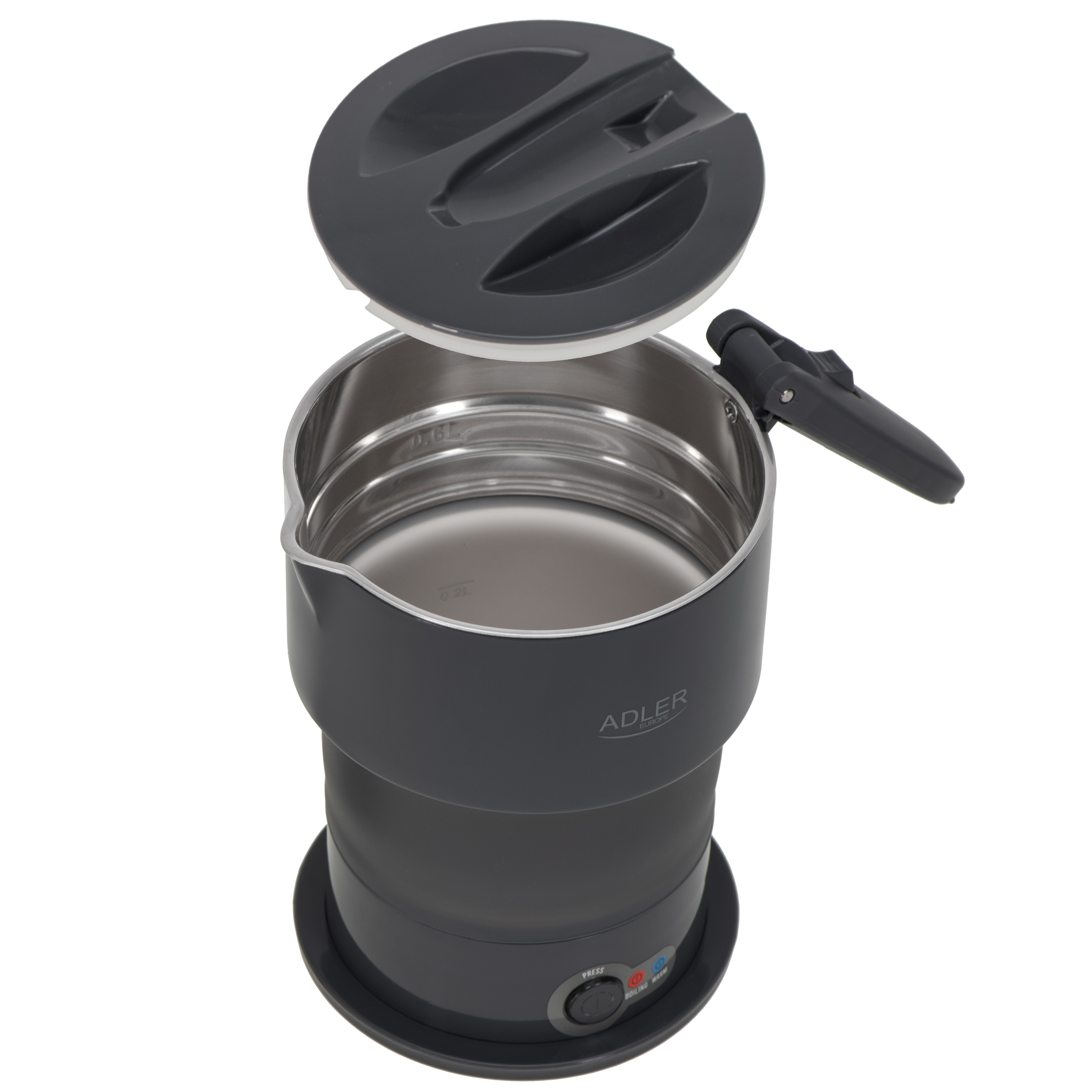 Putno kuhalo za vodu ADLER AD 1377 (600 W, 0.6 L, siva)-3