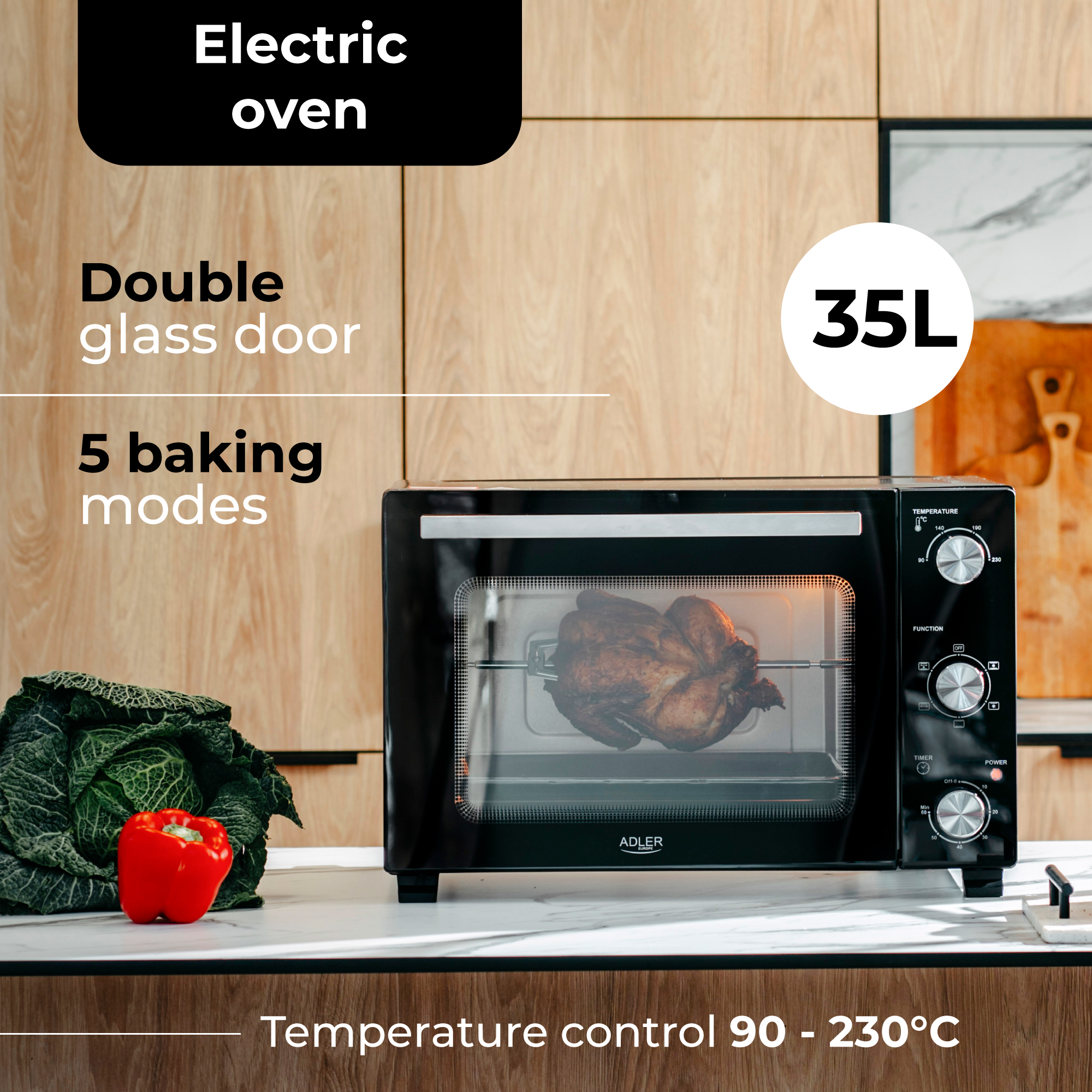 Električna pećnica ADLER AD 6025 (35L)-12