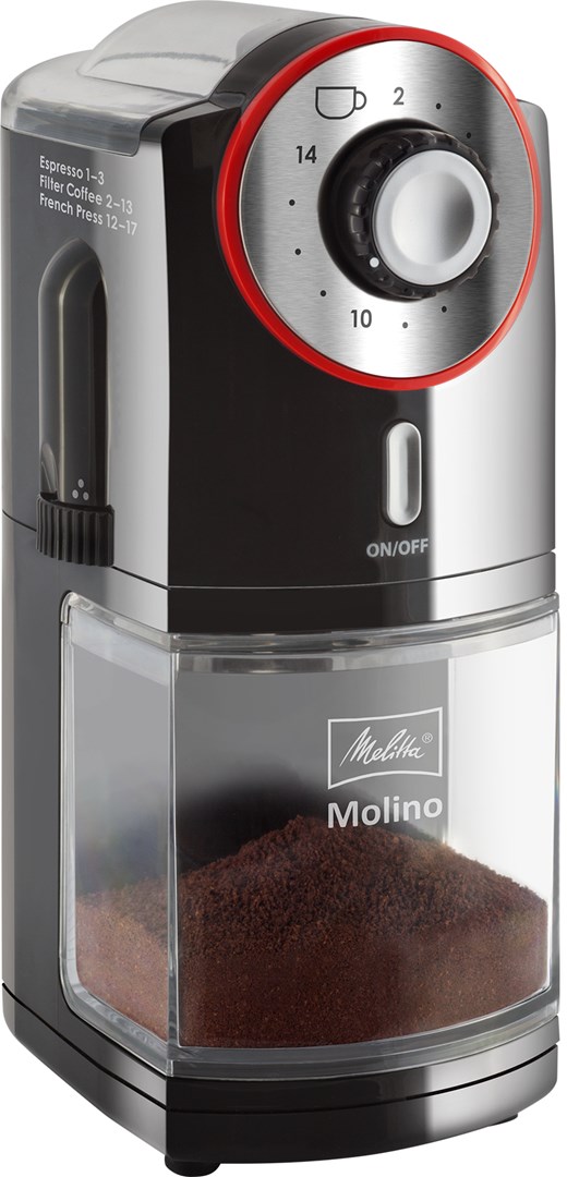 Mlinac za kavu MELITTA Molino 1019-02 (100W, 17 postavki mljevenja, 200g) crni-0