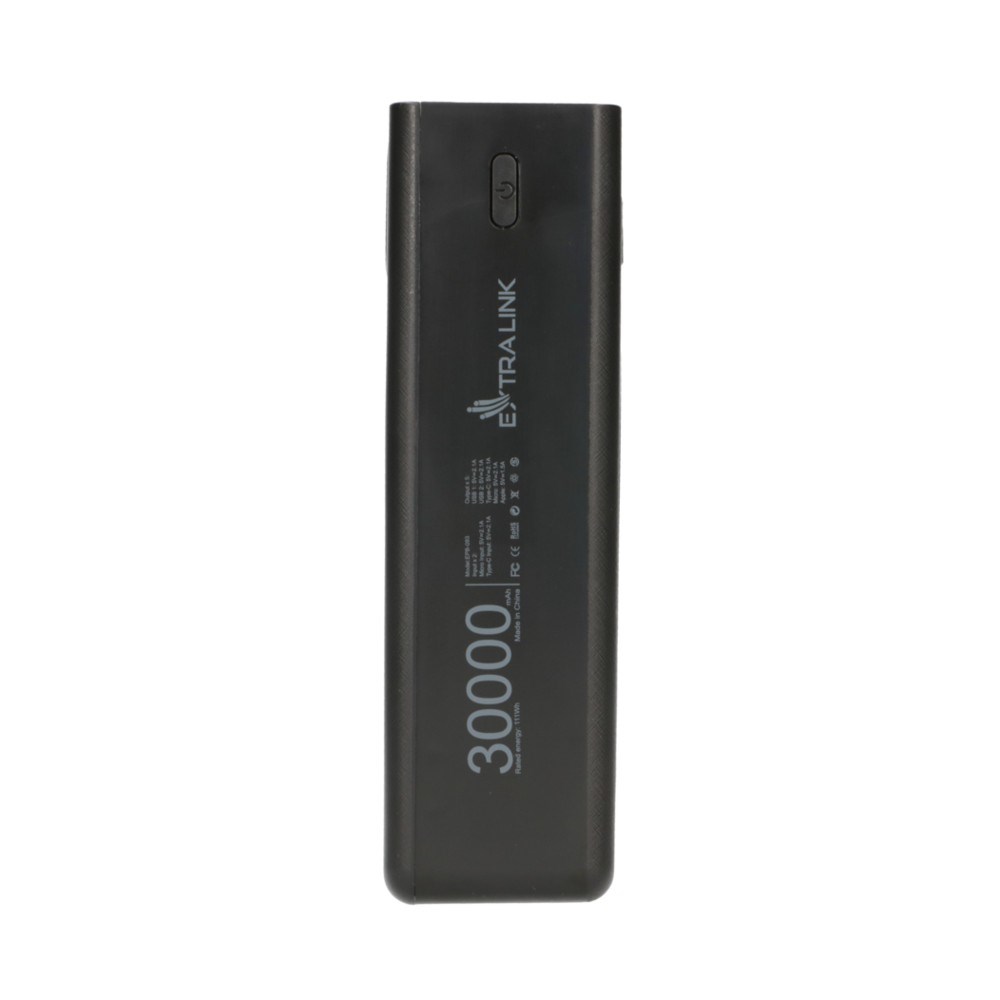 Extralink Powerbank EPB-093 30000mAh Black Solar Power bank, USB-C-3
