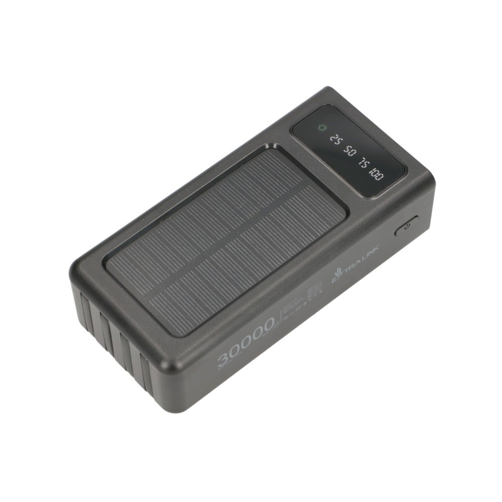 Extralink Powerbank EPB-093 30000mAh Black Solar Power bank, USB-C-6